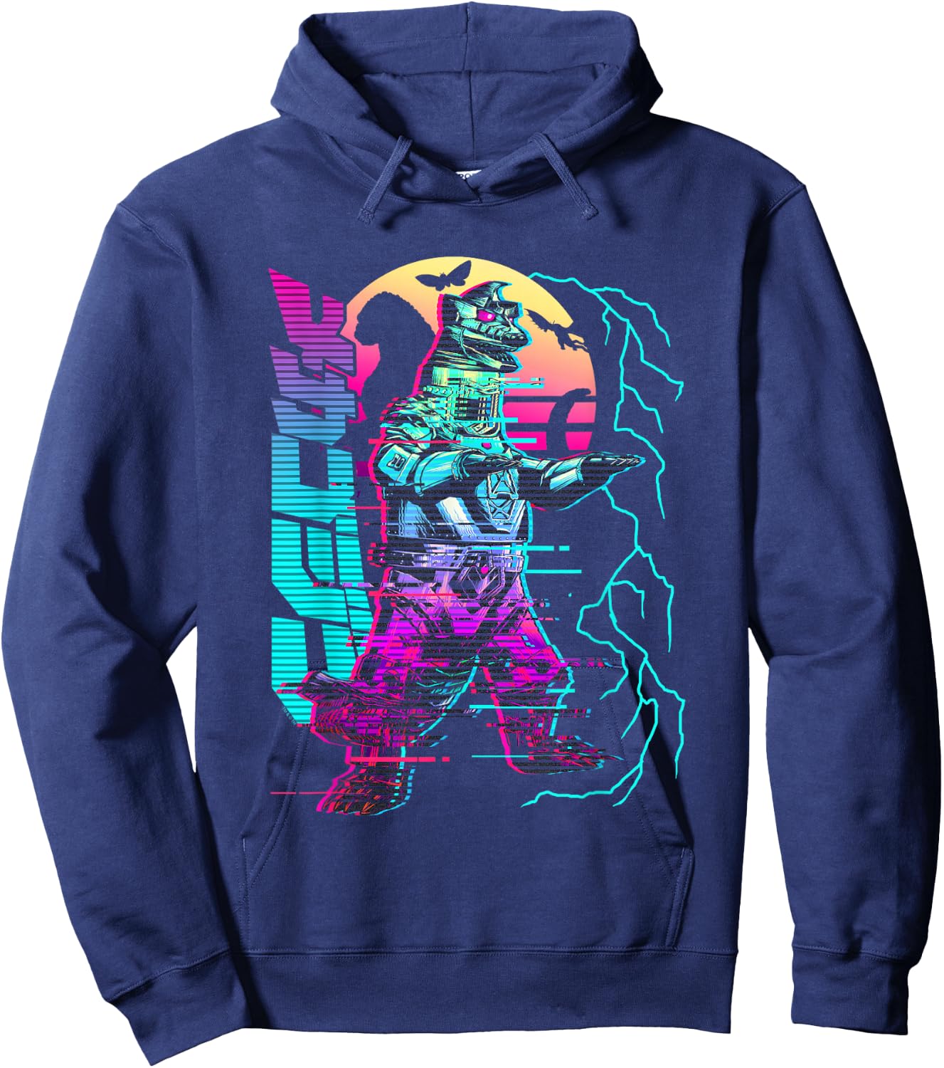 Godzilla Neon Mechagodzilla Hoodie - Hoodie | Navy