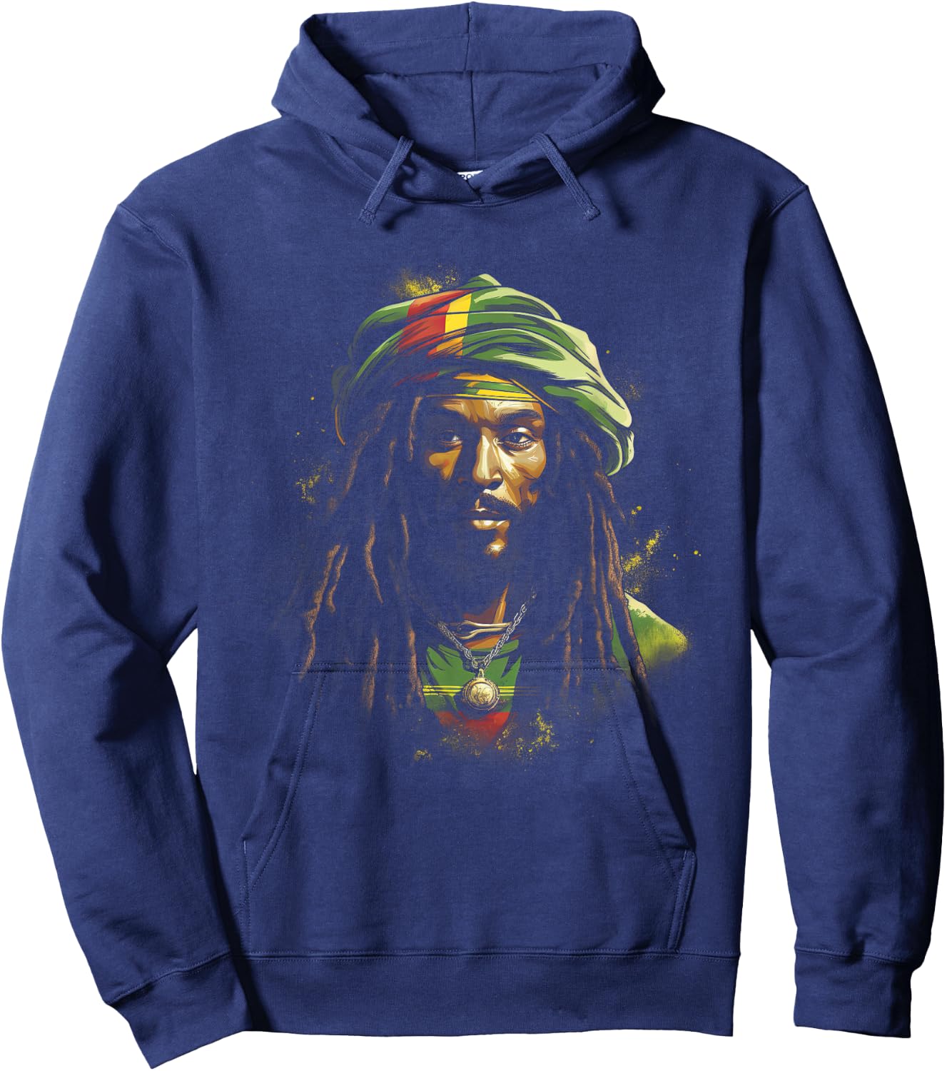 Jamaica Lion Dread locks Hoodie - Hoodie | Navy