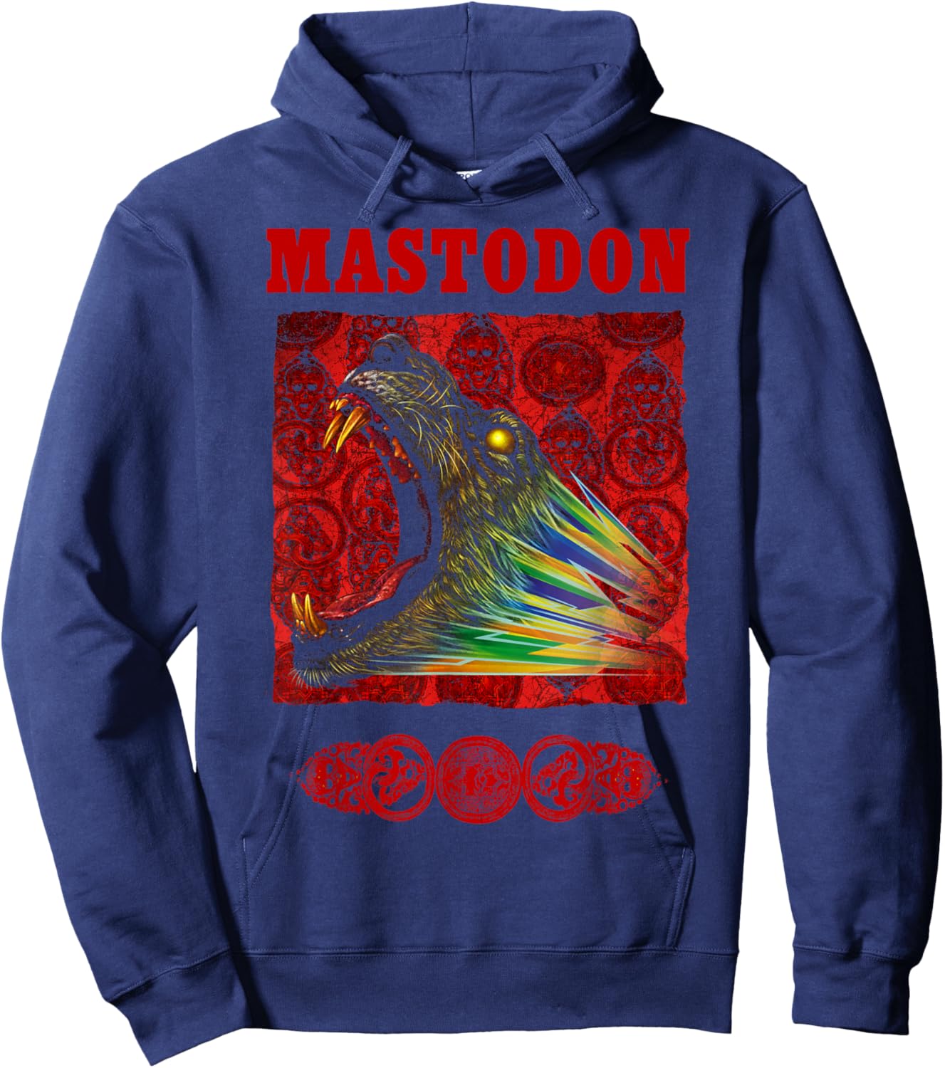 Mastodon Rainbow Lion Hoodie - Hoodie | Navy
