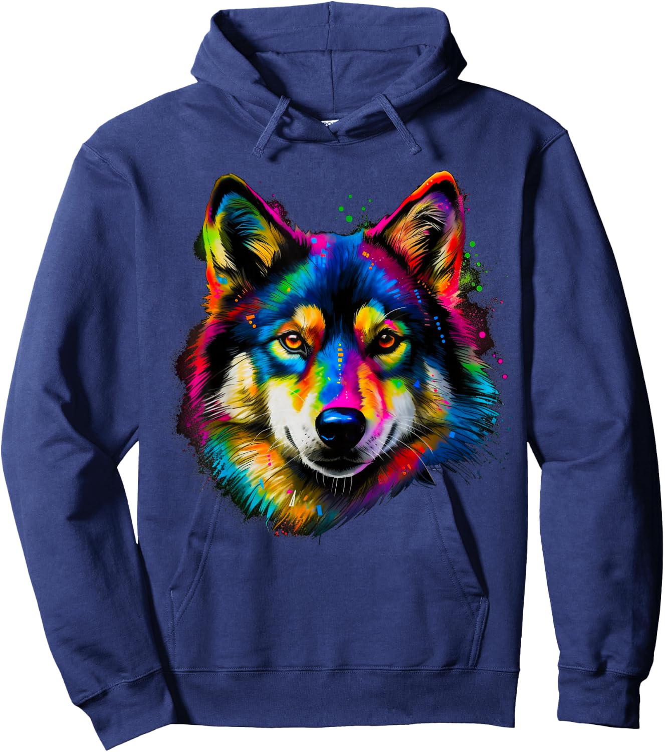 Rainbow Pop Art Alaskan Klee Kai Hoodie - Hoodie | Navy