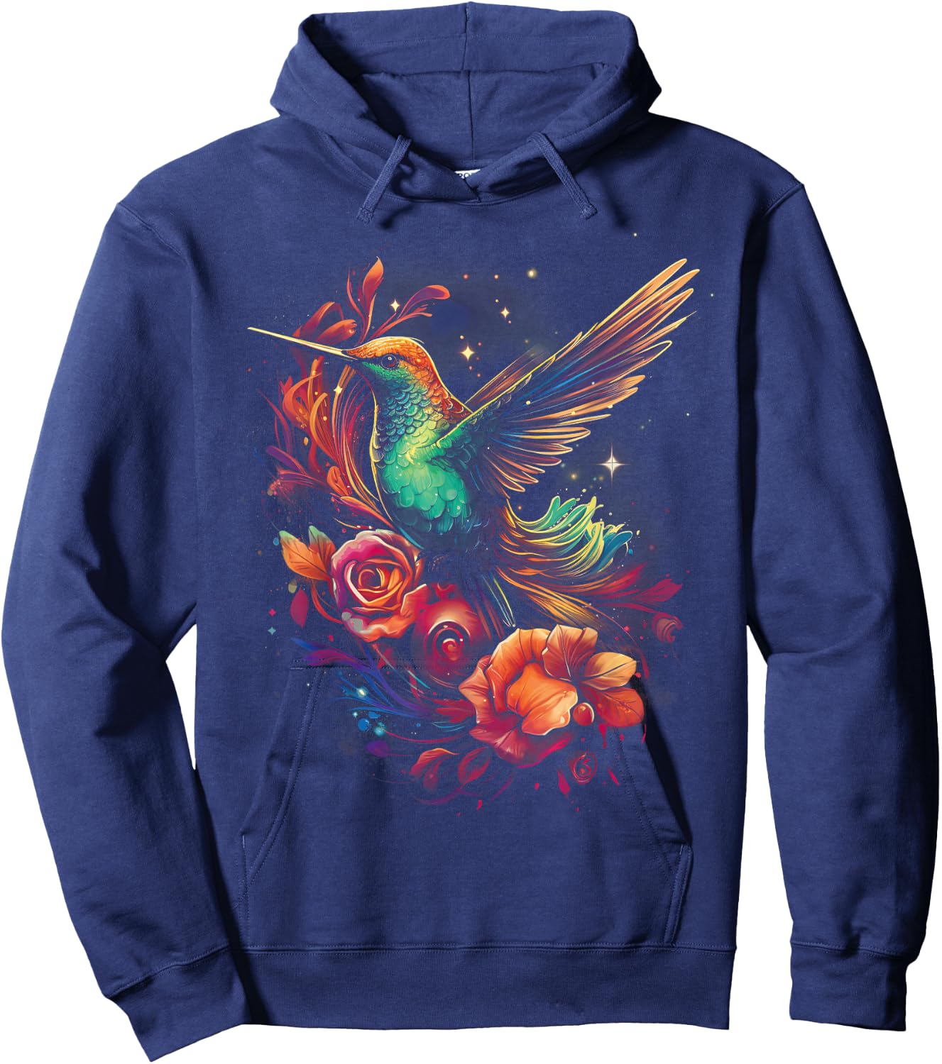 Hummingbird Flower Bird lover Animal Hoodie - Hoodie | Navy