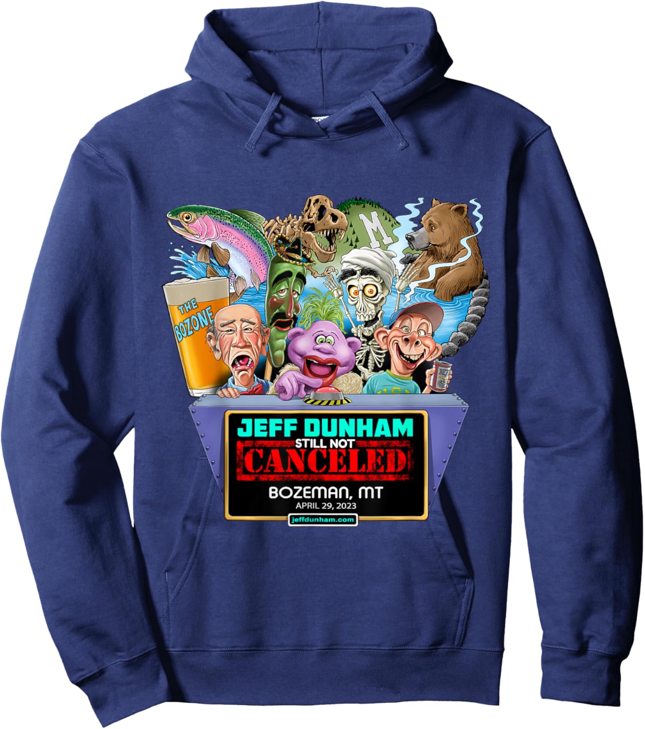 Jeff Dunham Bozeman, MT (2023) Hoodie - Hoodie | Navy