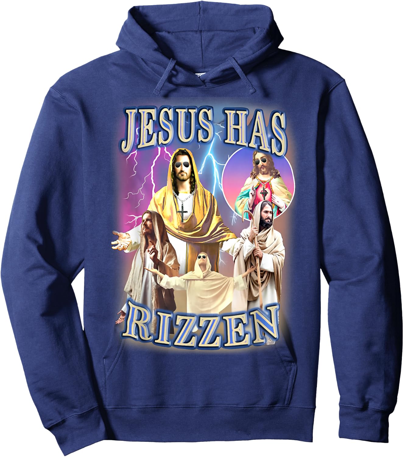 Jesus Has Rizzen Hoodie - Hoodie | Navy
