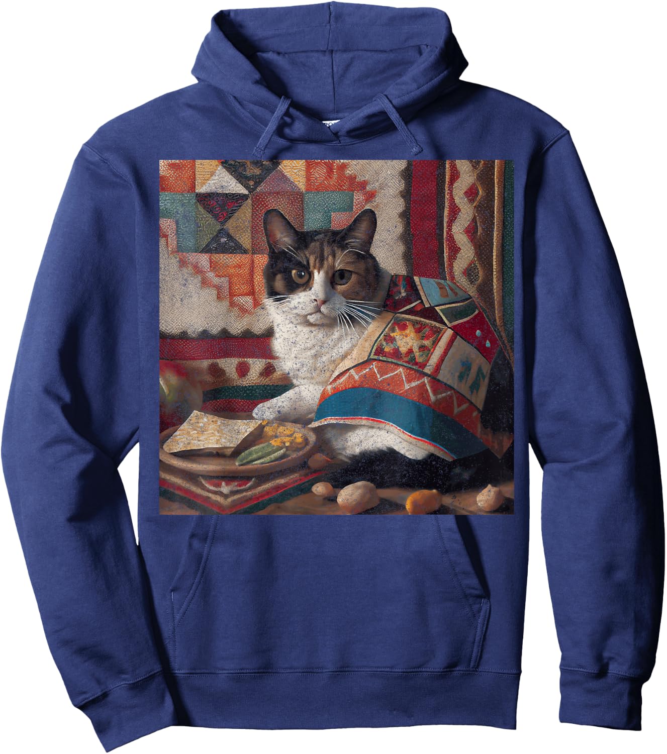Cat Quilting Taco Men Women Girls Kids Hoodie - Hoodie | Navy