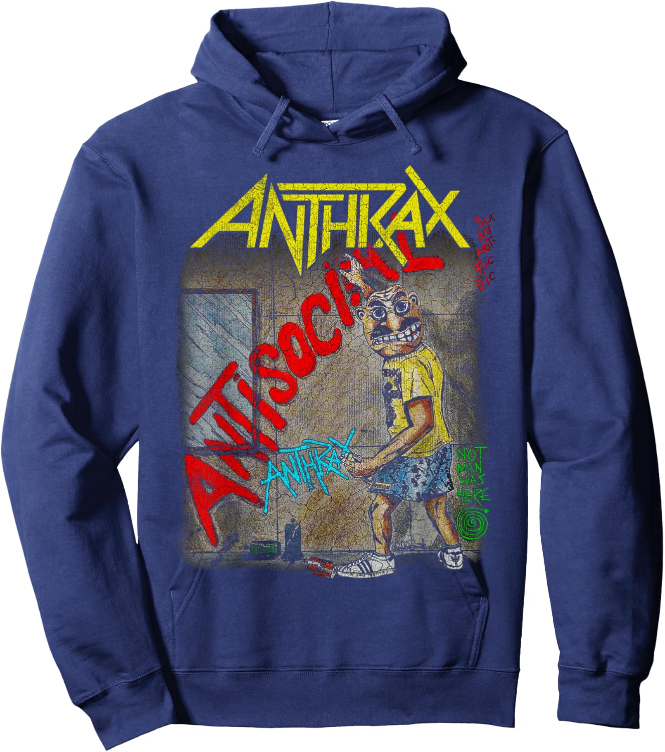 Anthrax – Antisocial Hoodie - Hoodie | Navy