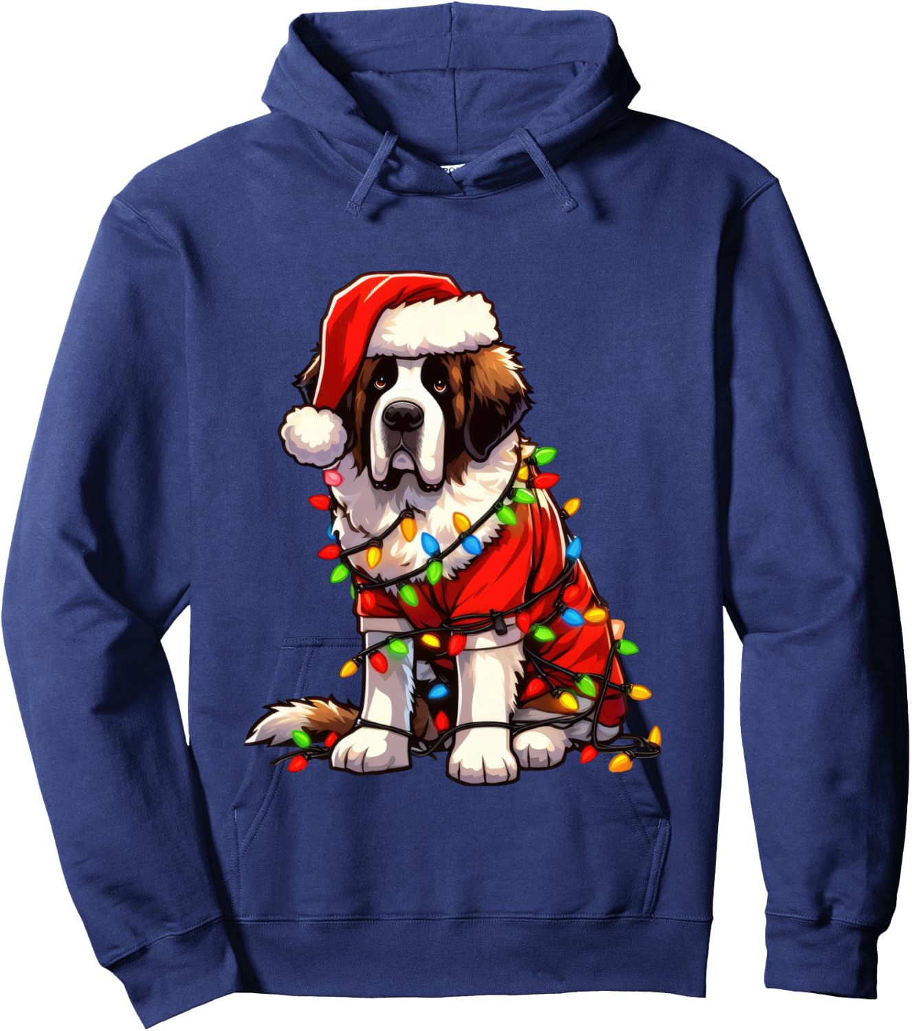 Saint Bernard Christmas Costume For Lover Dog Hoodie - Hoodie | Navy