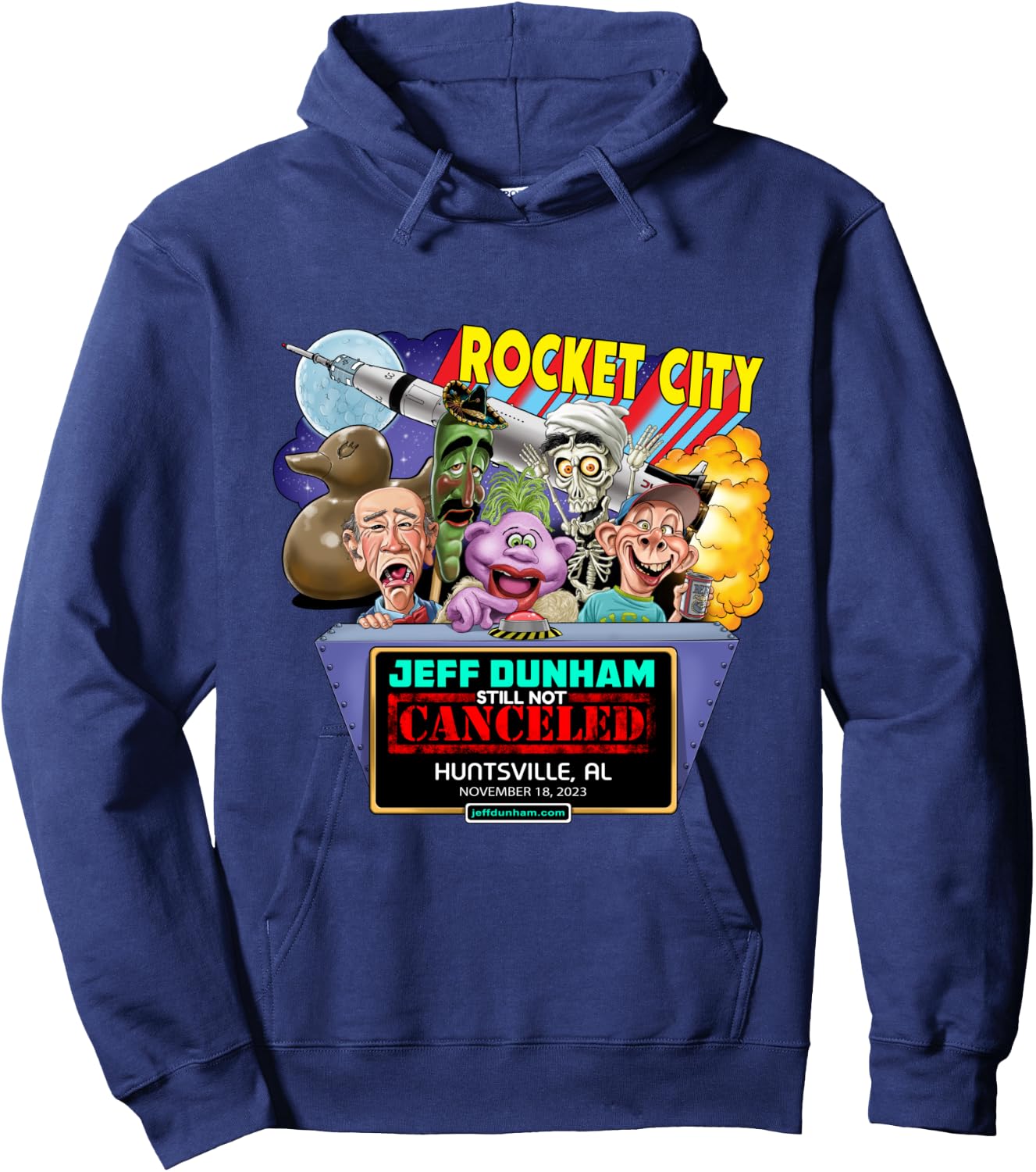 Jeff Dunham Huntsville, AL (2023) Hoodie - Hoodie | Navy
