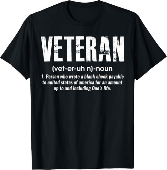 Veteran noun T-Shirt - T-Shirt | Black