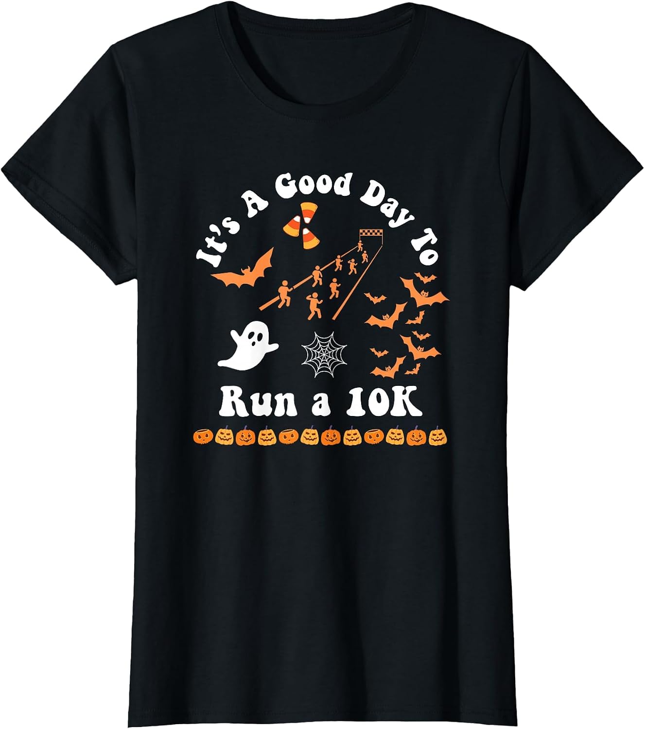 10K Run Runner Running Halloween Spooky Retro Groovy