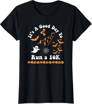 10K Run Runner Running Halloween Spooky Retro Groovy