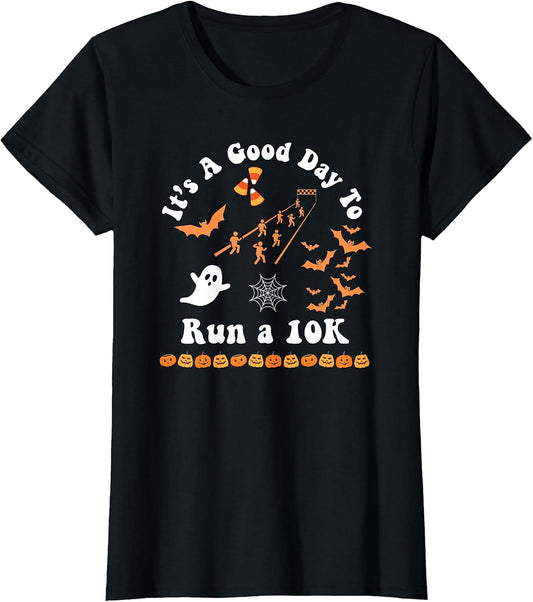10K Run Runner Running Halloween Spooky Retro Groovy