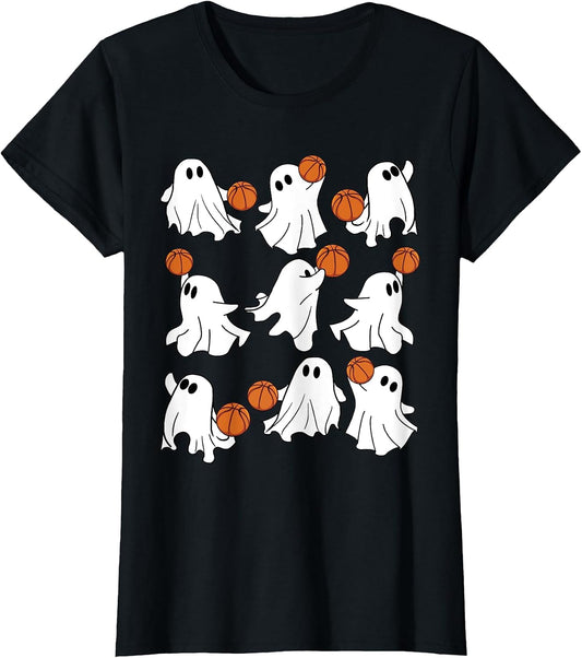 Boo Ghost Halloween Basketball Happy Halloween Basketball