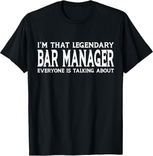 Bar Manager Job Title Employee Funny Worker Bar Manager