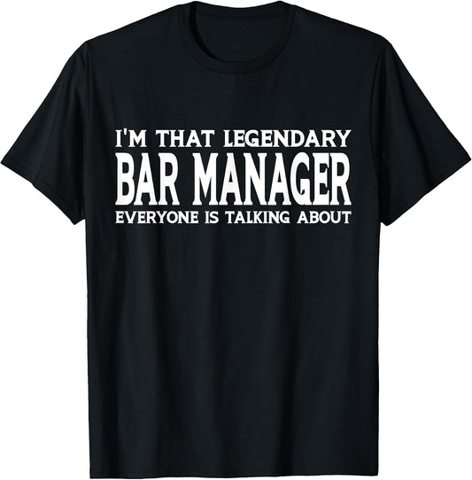 Bar Manager Job Title Employee Funny Worker Bar Manager