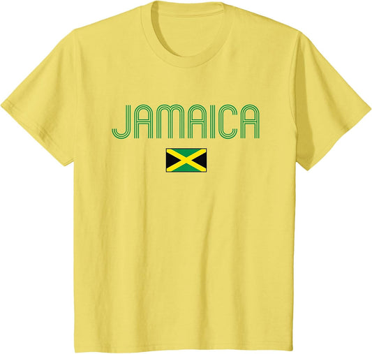 Jamaica Flag Jamaican Vintage Athletic Throwback Souvenir