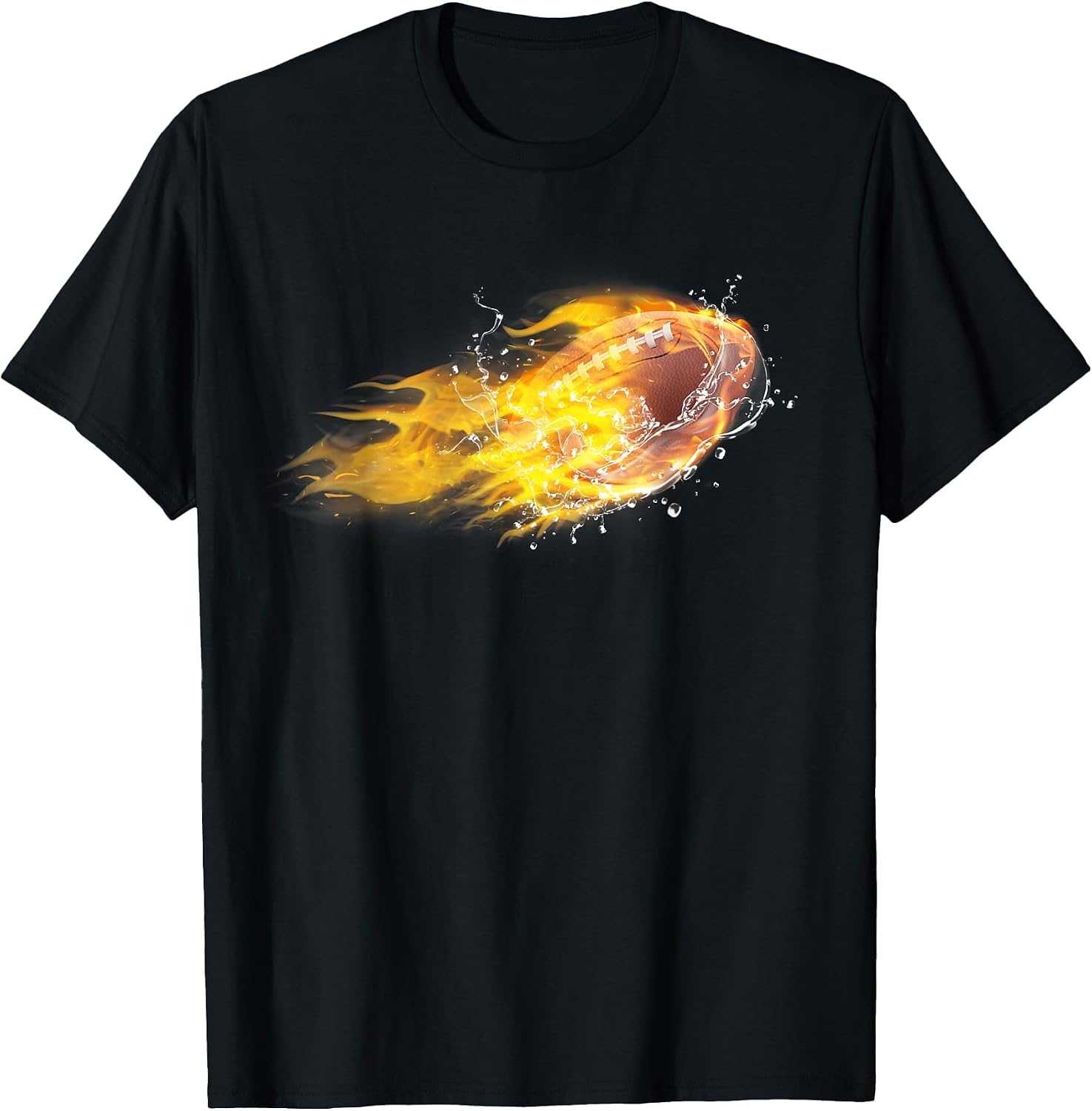 American Football Ice Flaming Fire Sports Lover Fireball