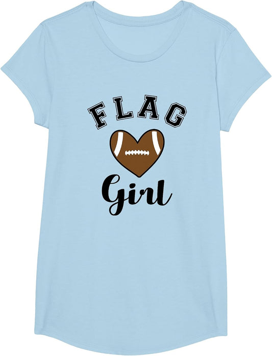 Flag Football Flag Girl Heart