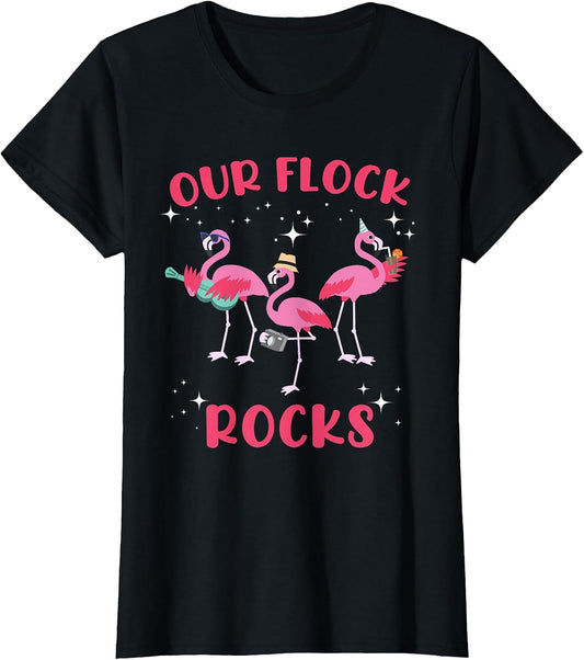 Our Flock Rocks Flamingo Matching Family Vacation Group