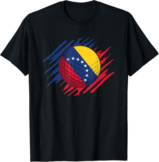 Golf Ball With The Flag Of Venezuela