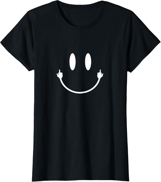 Smile Face Middle Finger Hand Funny Sarcasm Meme Smile Face