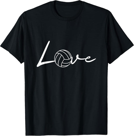 Love Volleyball Cute Cursive Script Sports Player Mom