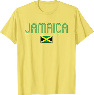 Jamaica Flag Jamaican Vintage Athletic Throwback Souvenir