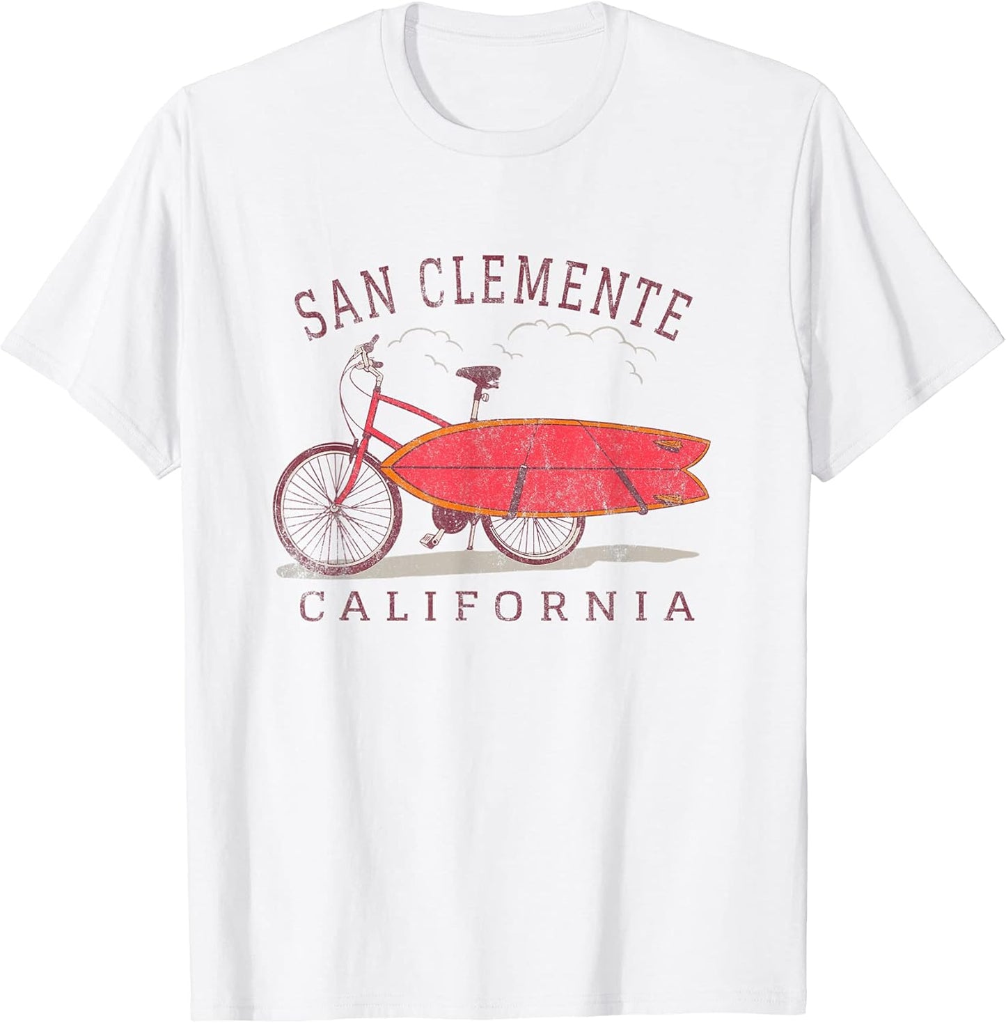 San Clemente California Surfing Fan Surfboard Bicycle Art