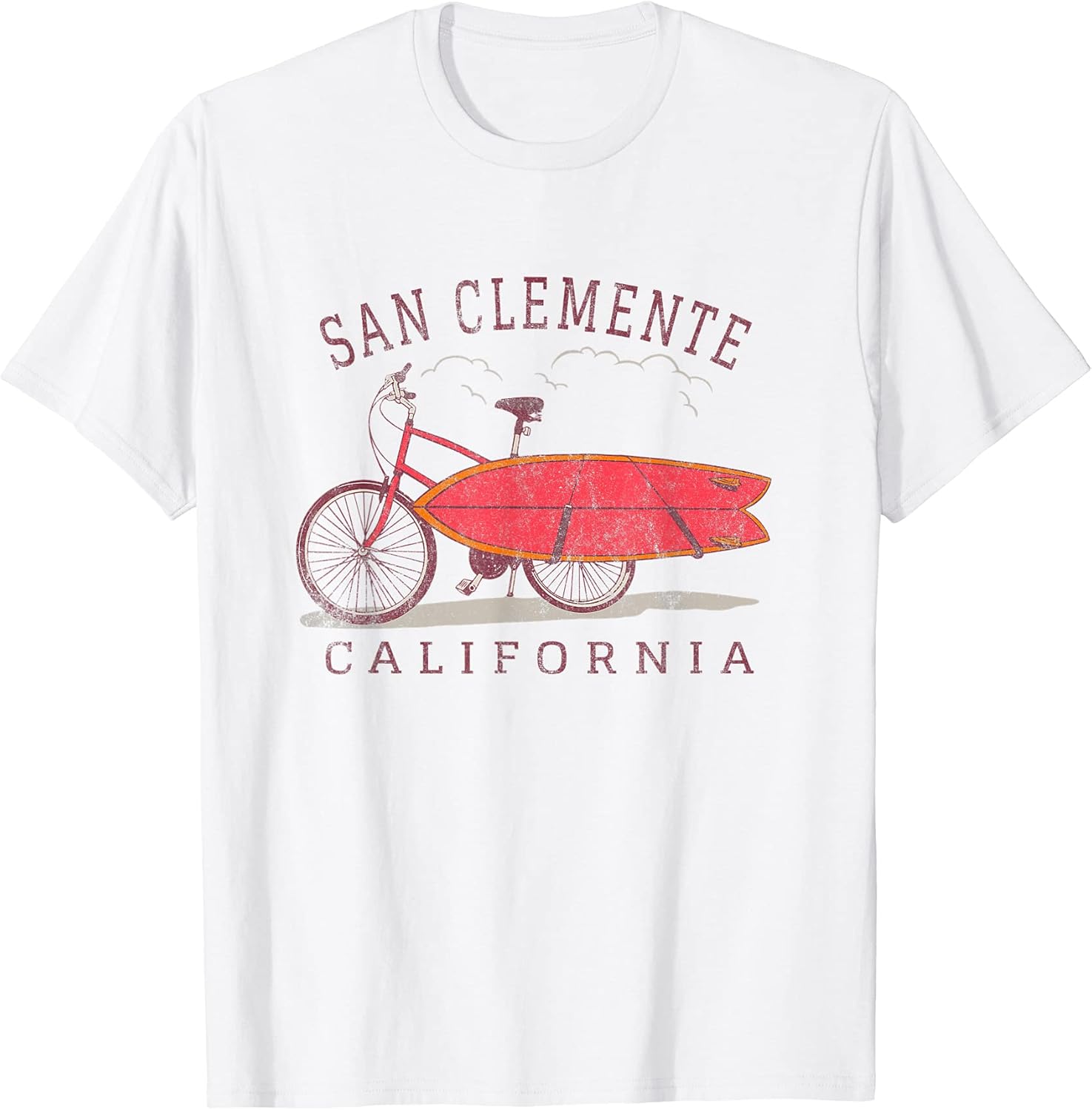 San Clemente California Surfing Fan Surfboard Bicycle Art