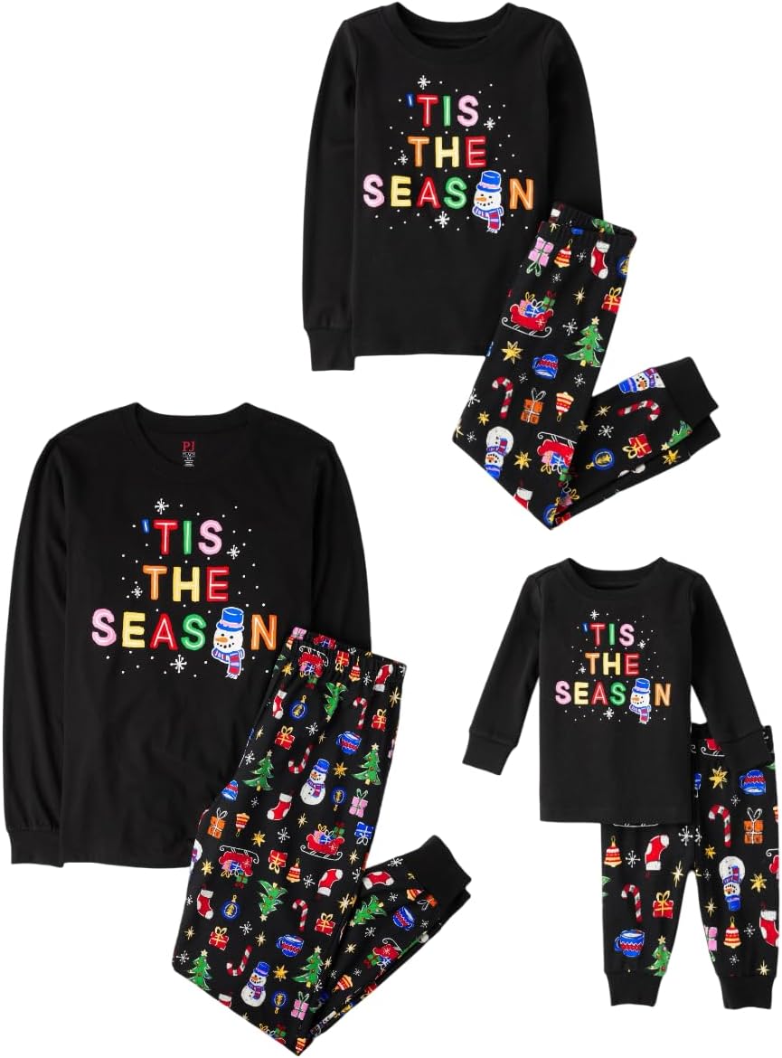 The Children's Place -baby Family Matching, Christmas and Holiday Pajama Sets, Cotton