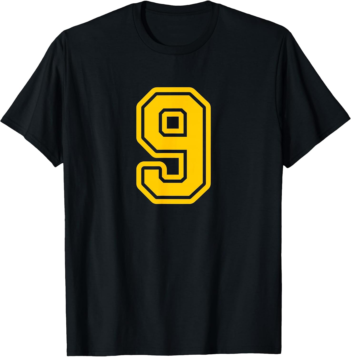 Number #9 Yellow Sports Number