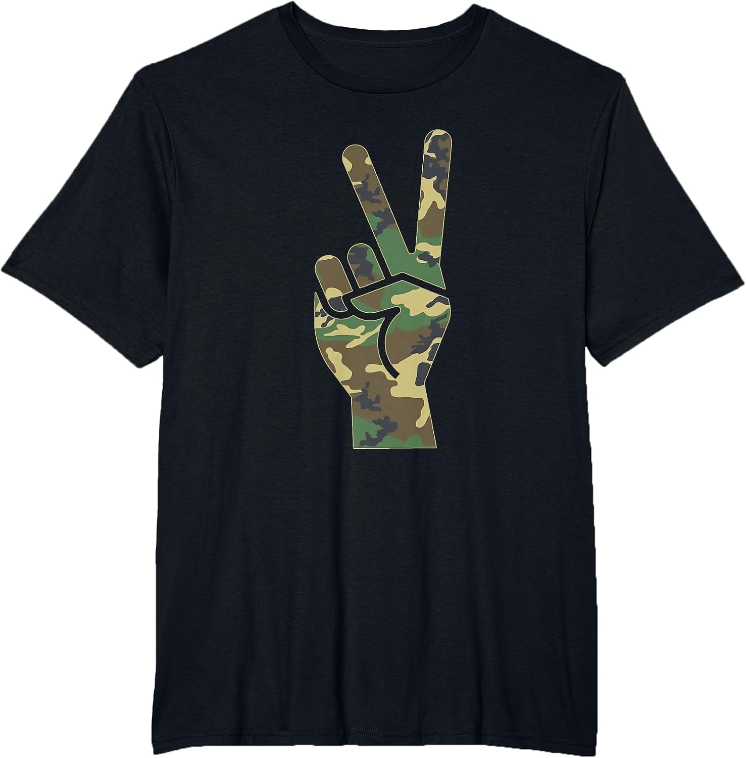 Camo Peace Sign Symbol Camouflage Women Adults