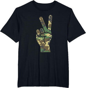 Camo Peace Sign Symbol Camouflage Women Adults