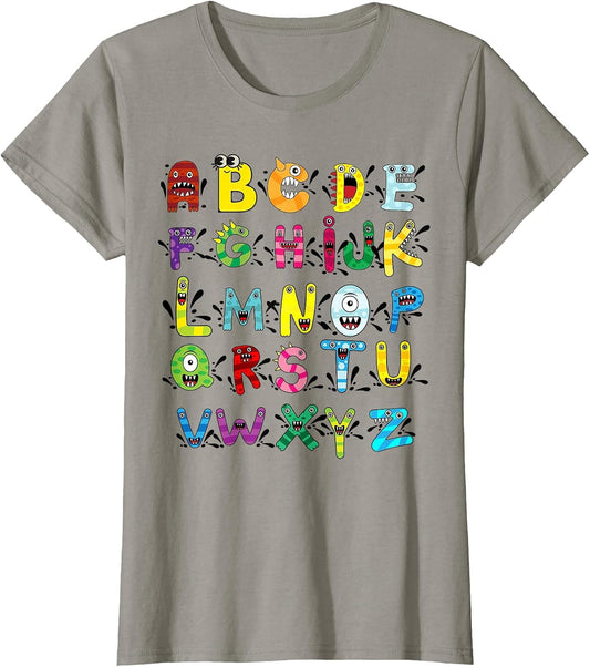 ABC Cute Monster Alphabet Halloween Teacher Costume Kids