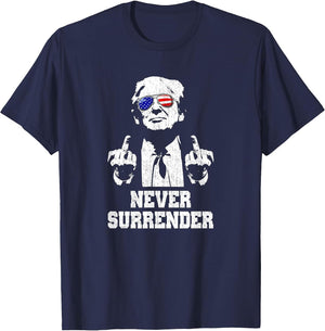 Never Surrender President Donald Trump Middle Finger