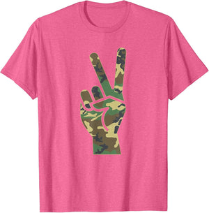 Camo Peace Sign Symbol Camouflage Women Adults