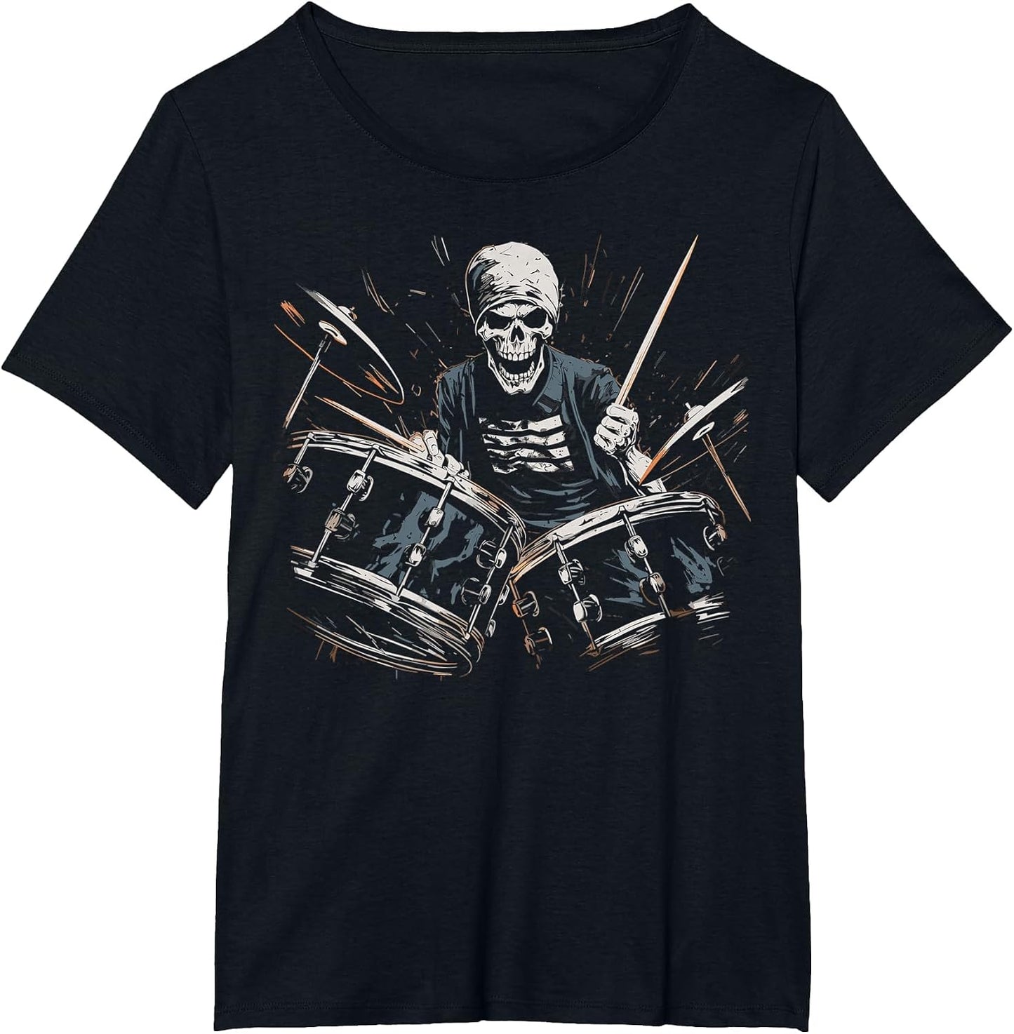 Skeleton Drummer Guy Rock and Roll Band Rock On Drum Kit