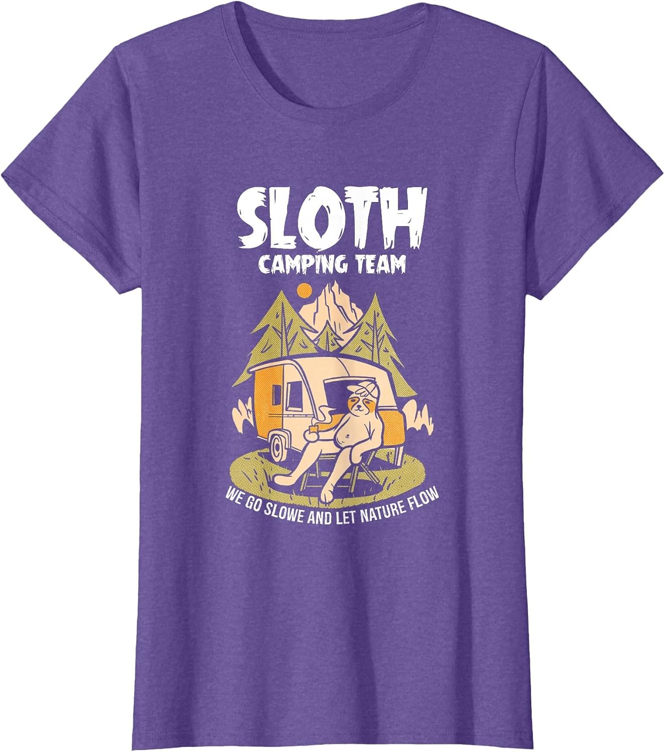 Sloth Camping Team | Mountains Nature | Campfire Camper