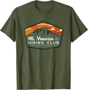 Retro Vesuvius Hiking Tourism for Italy Travel Vintage
