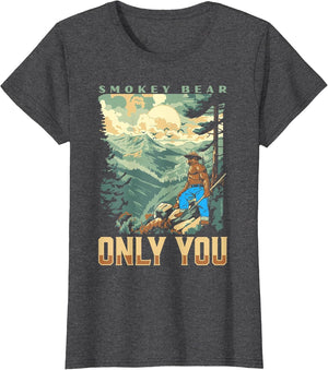 Smokey Bear Only You Vintage WPA Style Mountains Art Scene