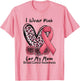 I Wear Pink for My Mom Ribbon Leopard Heart Sunflower