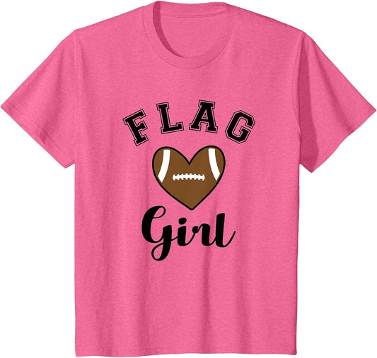 Flag Football Flag Girl Heart