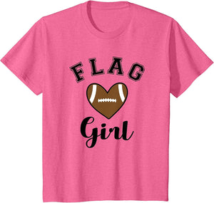 Flag Football Flag Girl Heart