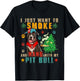 Vintage Smoke And Hang With My Pit Bull Funny Smoker Weed