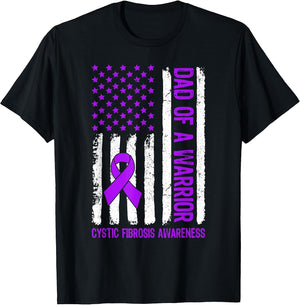 Proud Dad of A Warrior Cystic Fibrosis Family US Flag