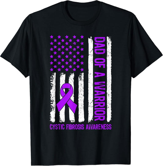Proud Dad of A Warrior Cystic Fibrosis Family US Flag