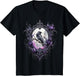 Gothic Halloween Raven Rose Purple Majestic Bird