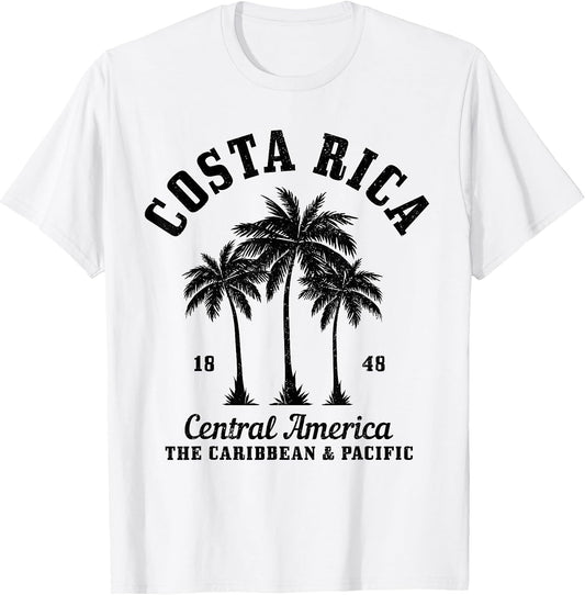 Costa Rica Souvenirs Vintage Palm Trees Surf Beach