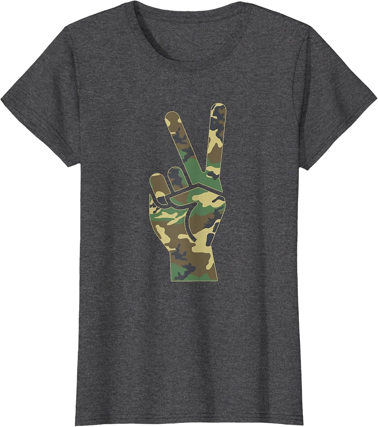 Camo Peace Sign Symbol Camouflage Women Adults