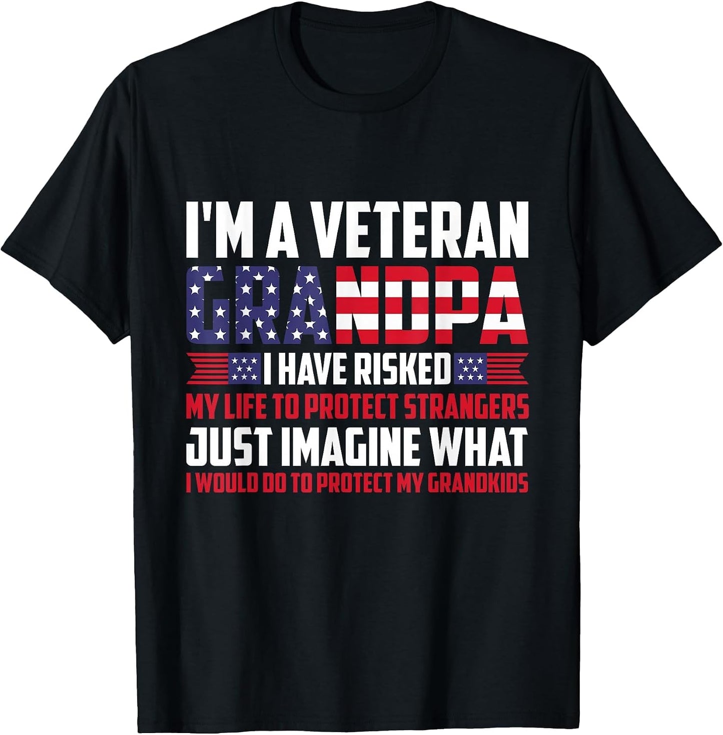 Funny Veteran Grandpa Proud Vet Grandfather Fathers Day