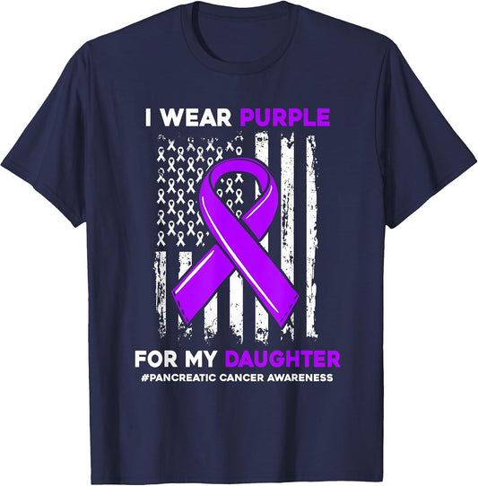 I Wear Purple for My Daughter Pancreatic Cancer Awareness
